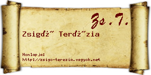 Zsigó Terézia névjegykártya