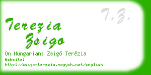 terezia zsigo business card